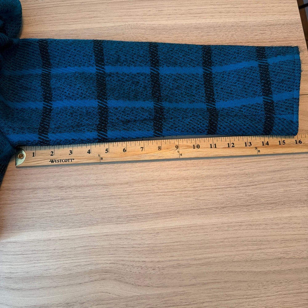 Carlisle Blazer Career 10 Blue Vintage Wool Plaid Structured Business - Picture 10 of 11
